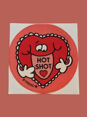10/$25 Cinnamon Heart "Hotshot" Scratch & Sniff Retro Reward Sticker